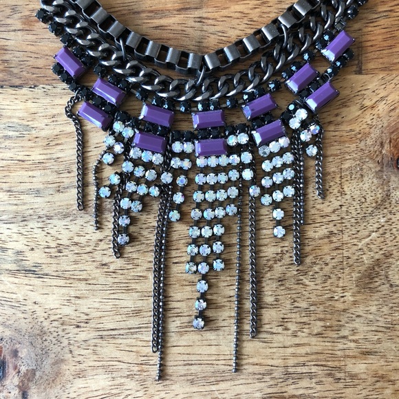 ABS Allen Schwartz Jewelry Abs Layered Chain Purple Necklace Poshmark